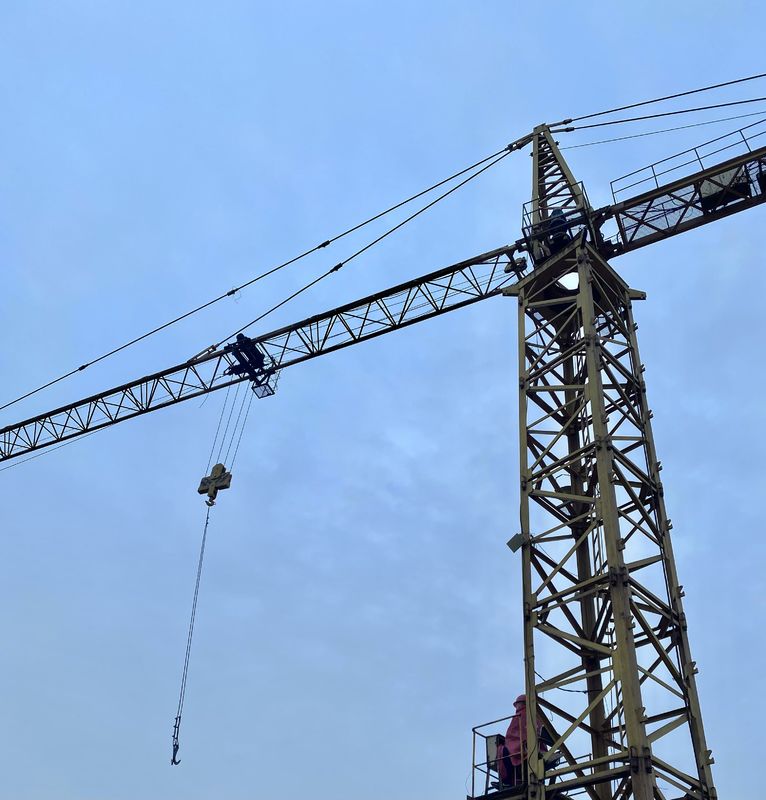 Topkit Qtz 160 Grue à tour à faible consommation à prix modéré 10t 60m Jib Topkit Grue à tour pour la Turquie